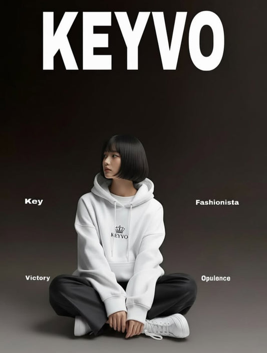 KEYVO CrownCore Hoodie – White Edition